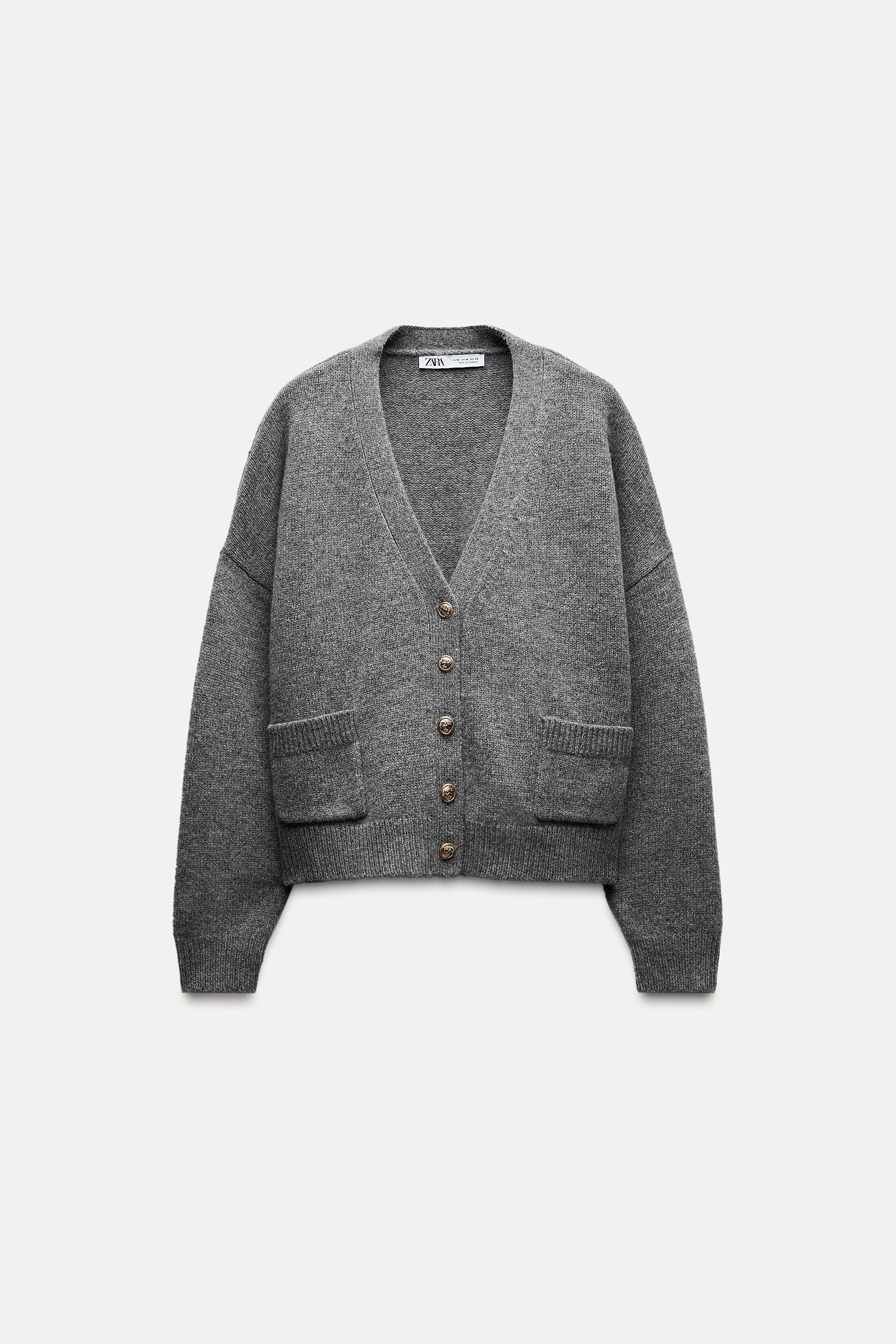 BASIC 100% WOOL CARDIGAN Product Image