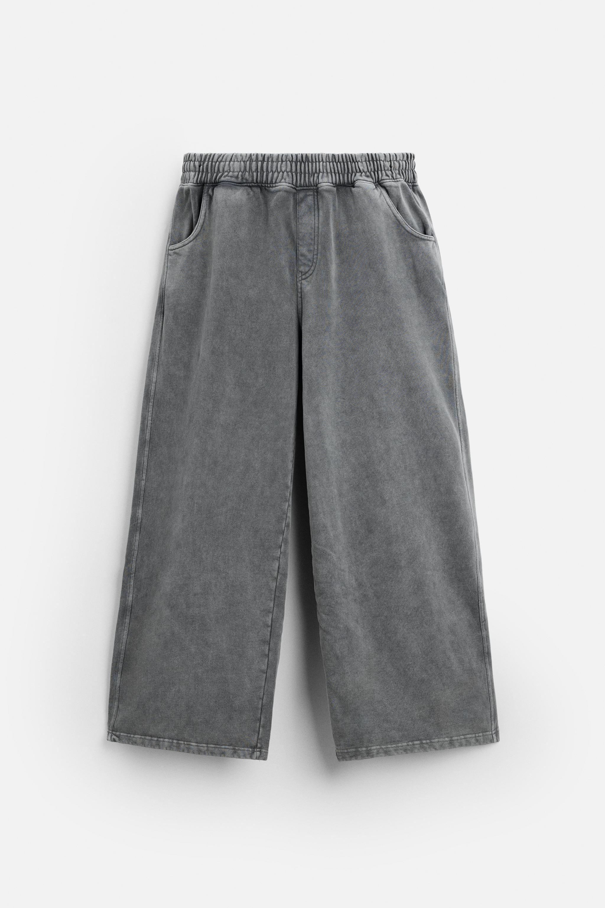 WIDE FIT WASHED JOGGER PANTS Product Image