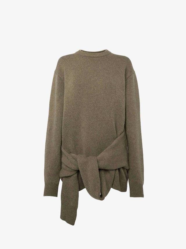 DRAPED TIE-FRONT SWEATER in neutrals | JW Anderson US  Product Image