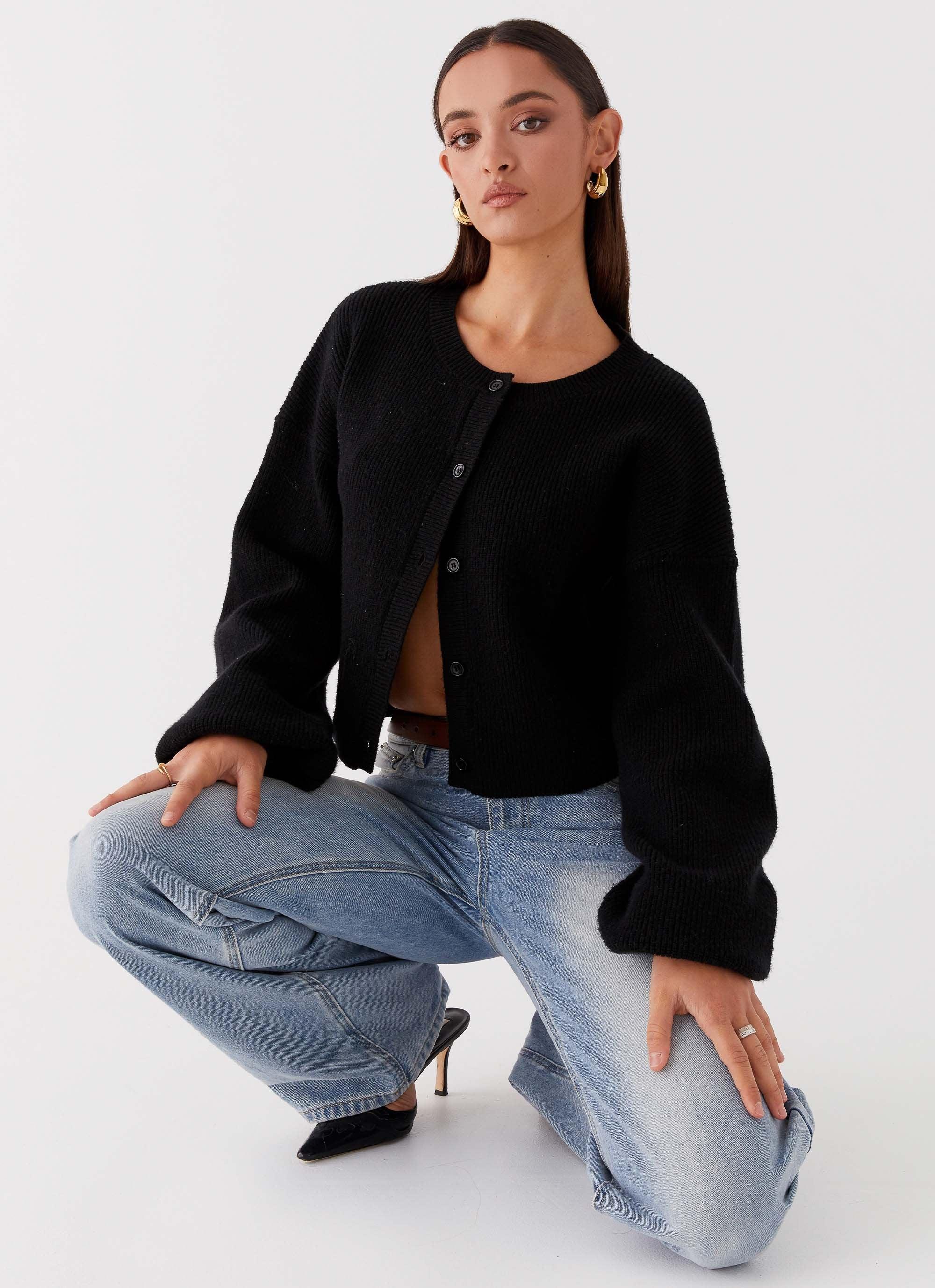 Daphne Knit Cardigan - Black product image