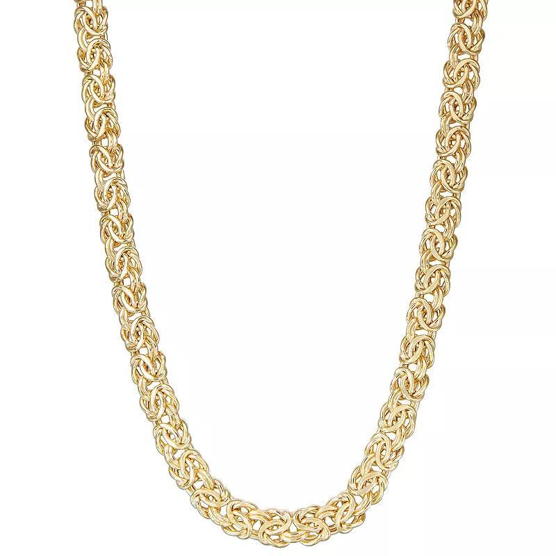 Jordan Blue 10k Gold Byzantine Chain Necklace, Womens White Product Image