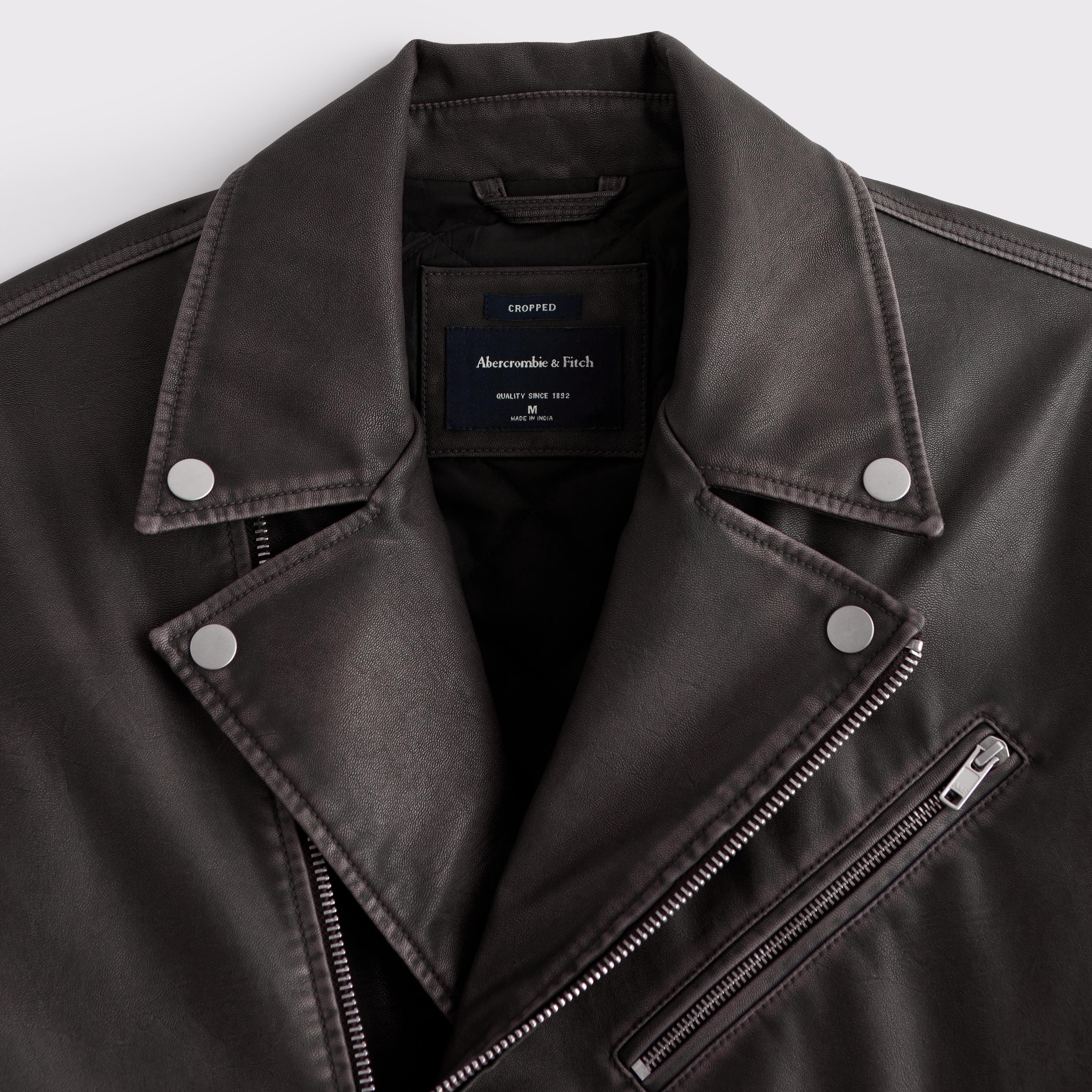 Vegan Leather Biker Jacket Product Image