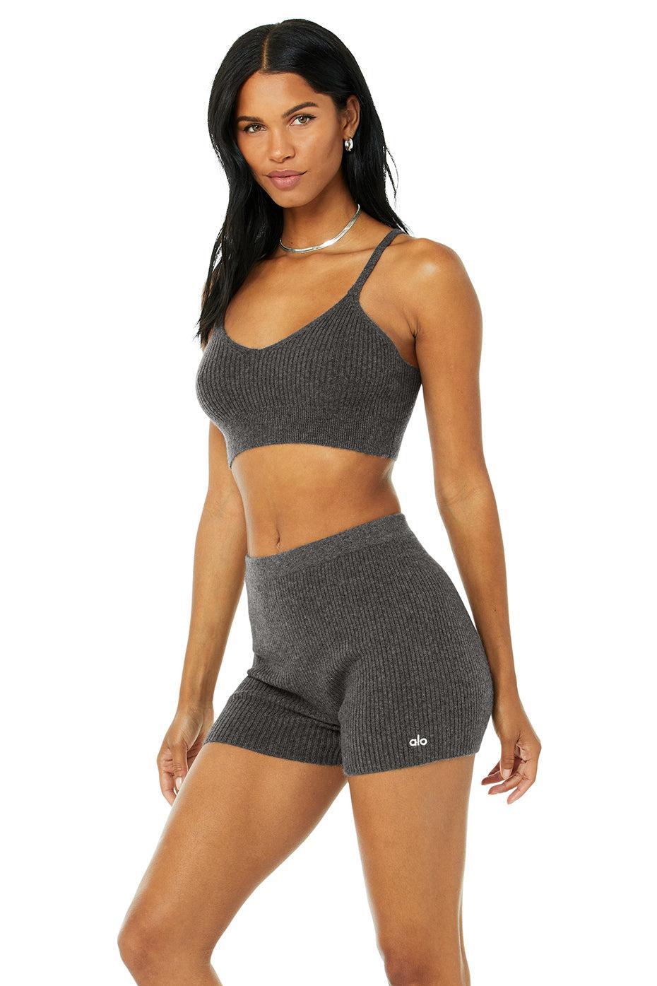 Cashmere Ribbed Staycation Bra - Cozy Grey Heather Female Product Image