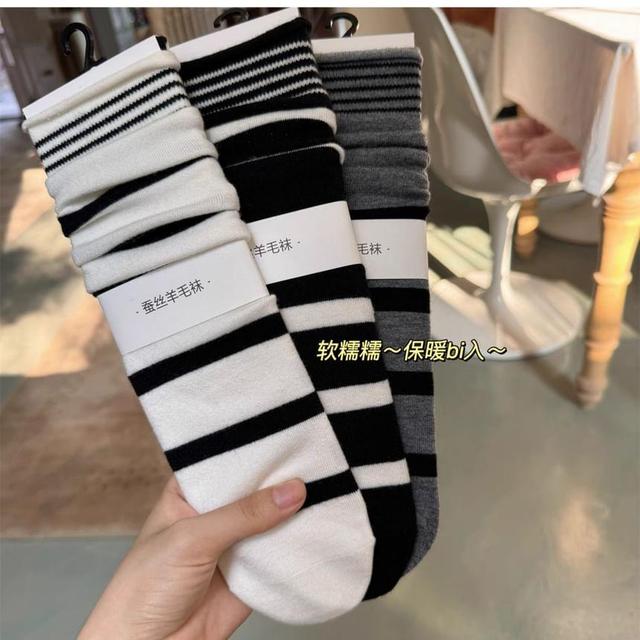 Striped Crew Socks Product Image