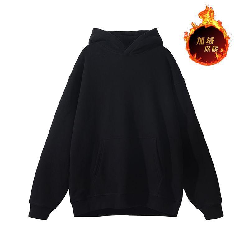 Plain Pocket Detail Hoodie Product Image