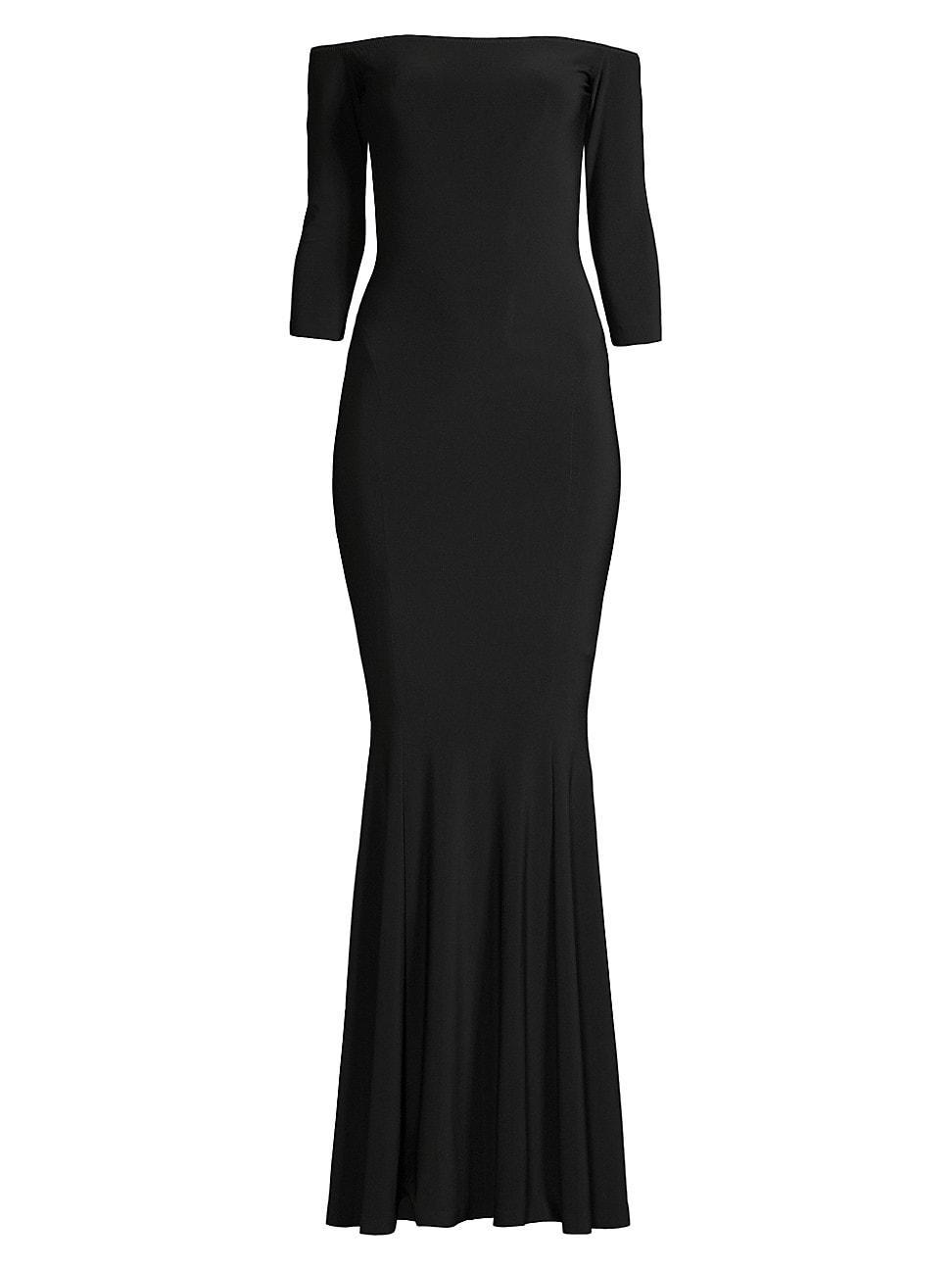 Norma Kamali Off the Shoulder Fishtail Gown Size M, S, XL. Product Image