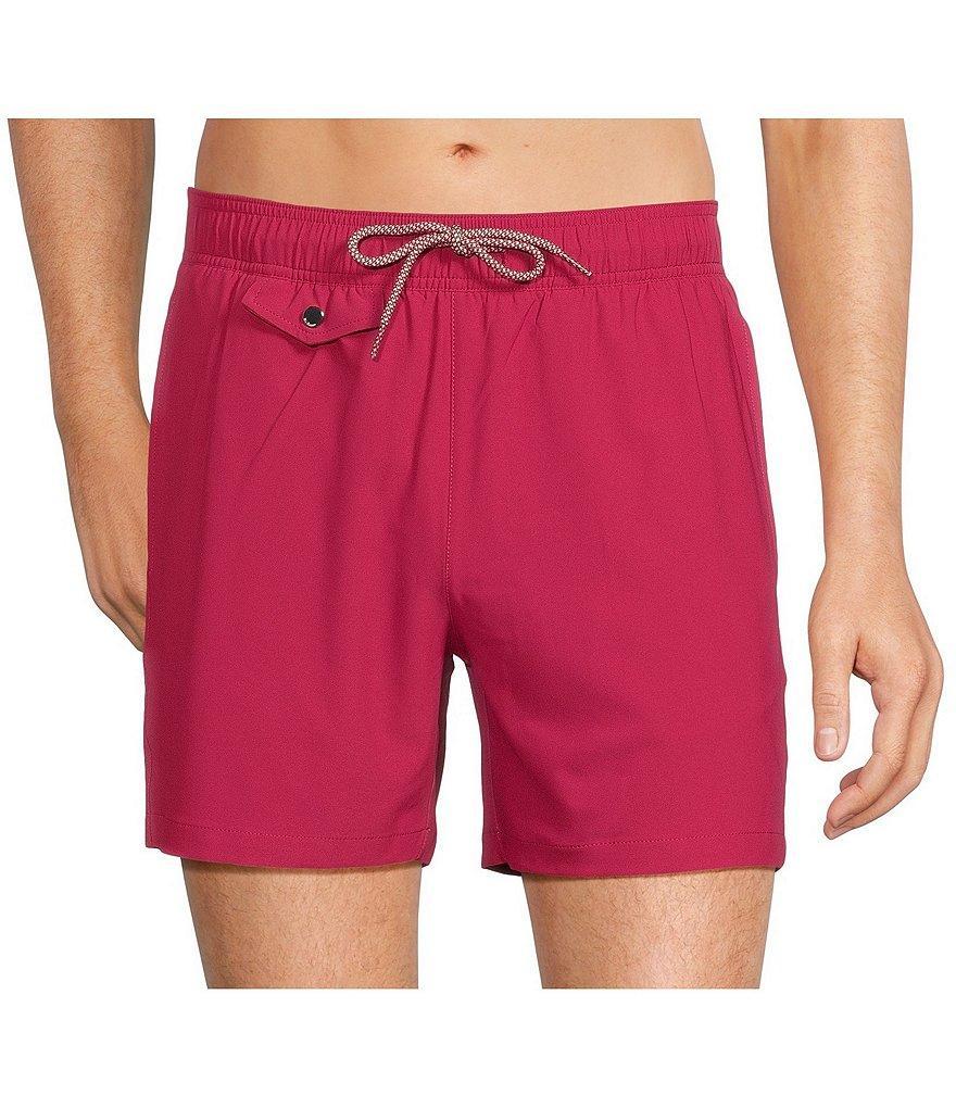 Murano Solid 5#double; Inseam Swim Trunks Product Image