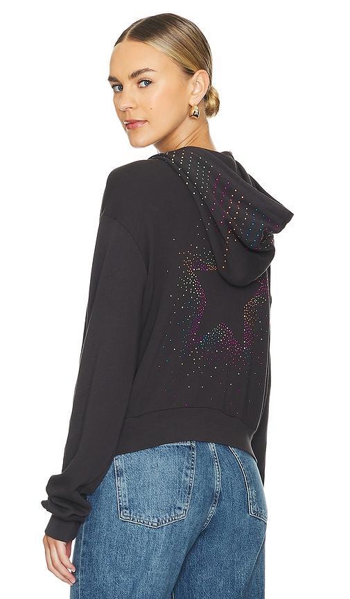 Lachelle Neon Stud Starburst Crop Zip Up Hoodie Product Image