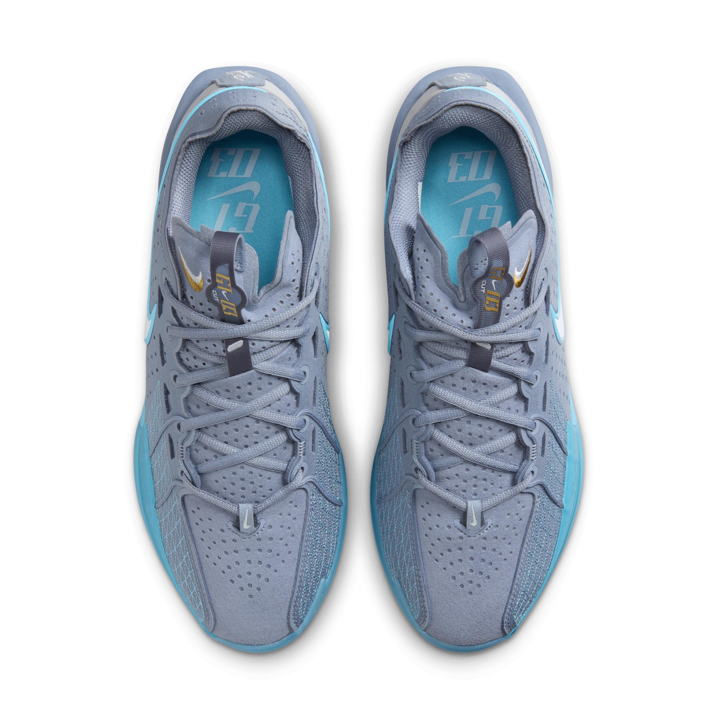 Nike Mens Air Zoom G.T. Cut 3 - Basketball Shoes Ashen Slate/Football Grey/Baltic Blue Product Image