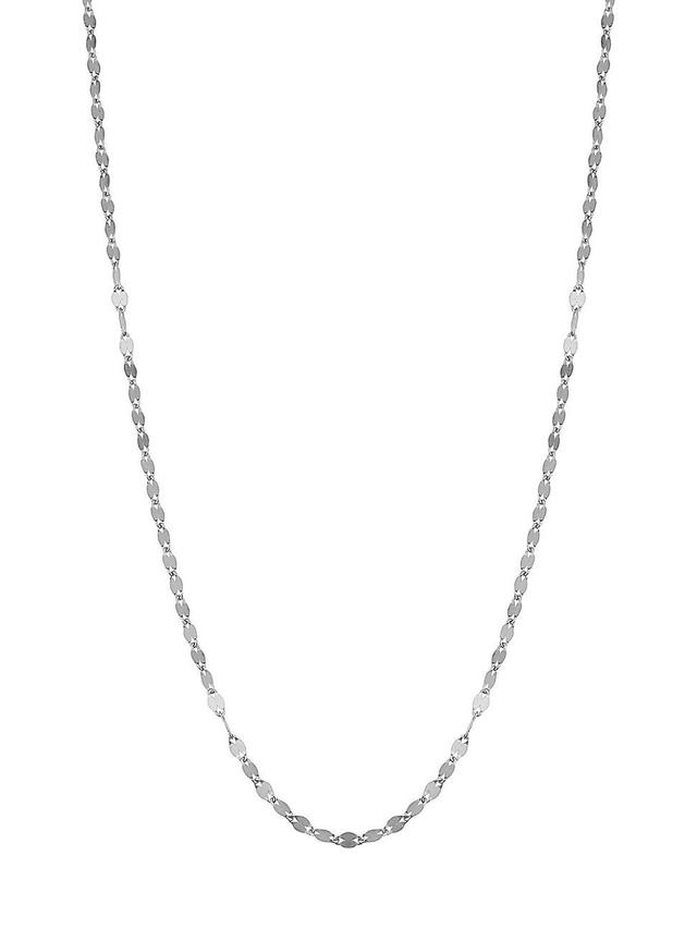 Womens 14K White Solid Gold Cabaret Chain Necklace Product Image