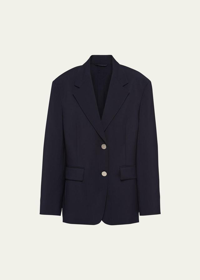 Womens Single-Breasted Light Mohair Blazer Product Image