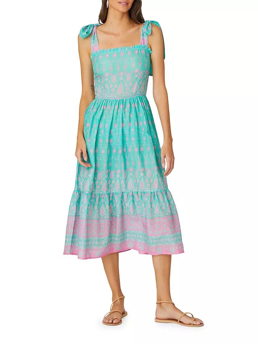 Remy Paisley Cotton Midi-Dress Product Image