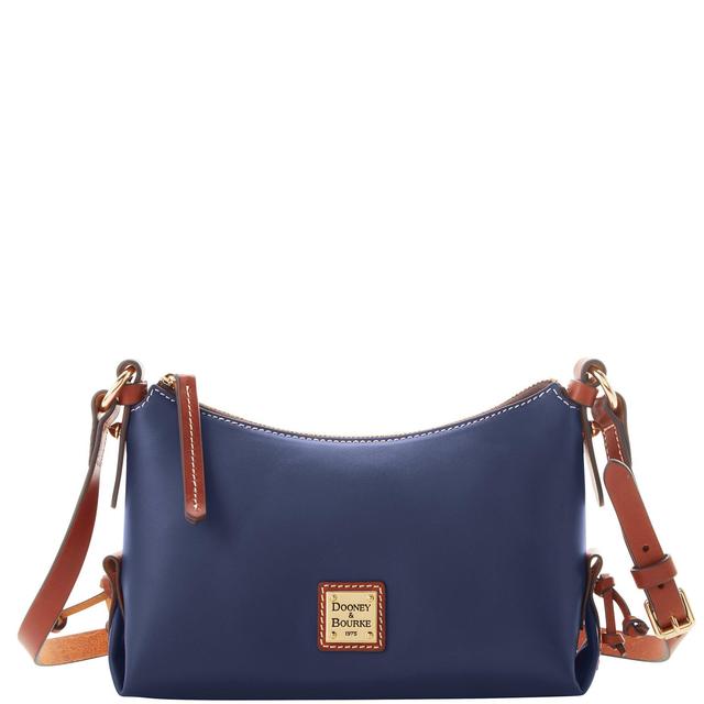 Dooney & Bourke Womens Penrose Hobo Leather Crossbody 22 Bag in Navy Product Image