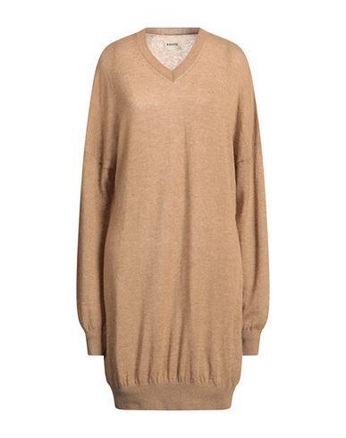 KHAITE Woman Mini Dress Camel Size L Cashmere, Elastane In Beige Product Image