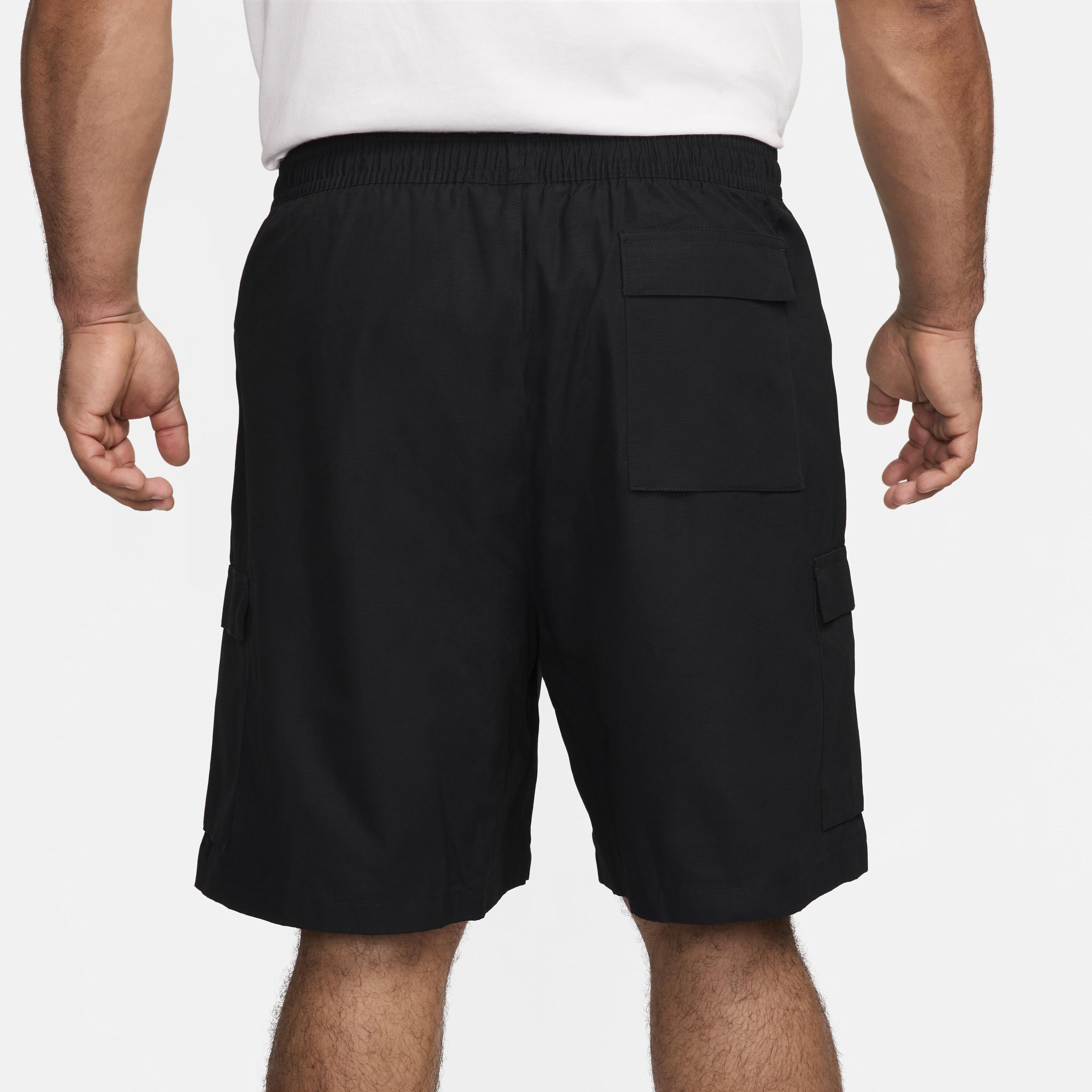 Nike Mens Club Cargo Shorts - Black/White Product Image