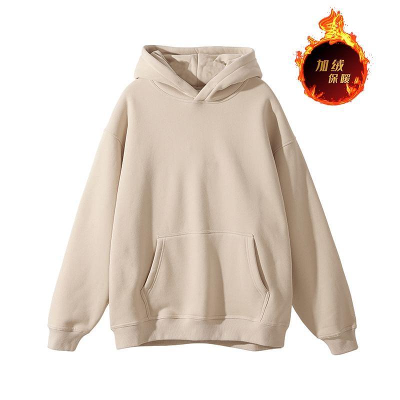 Plain Pocket Detail Hoodie Product Image