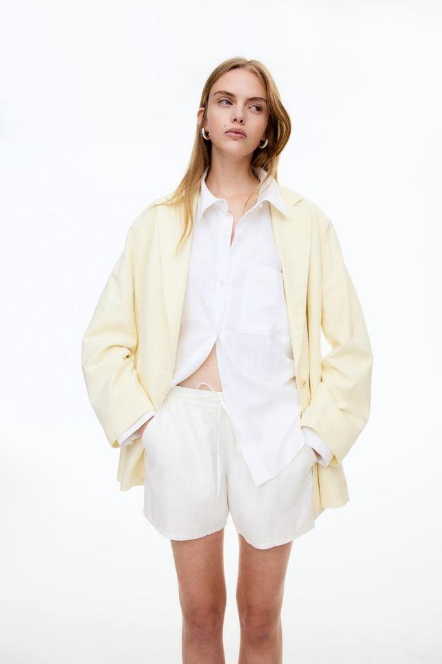 Linen-blend Pull-on Shorts Product Image