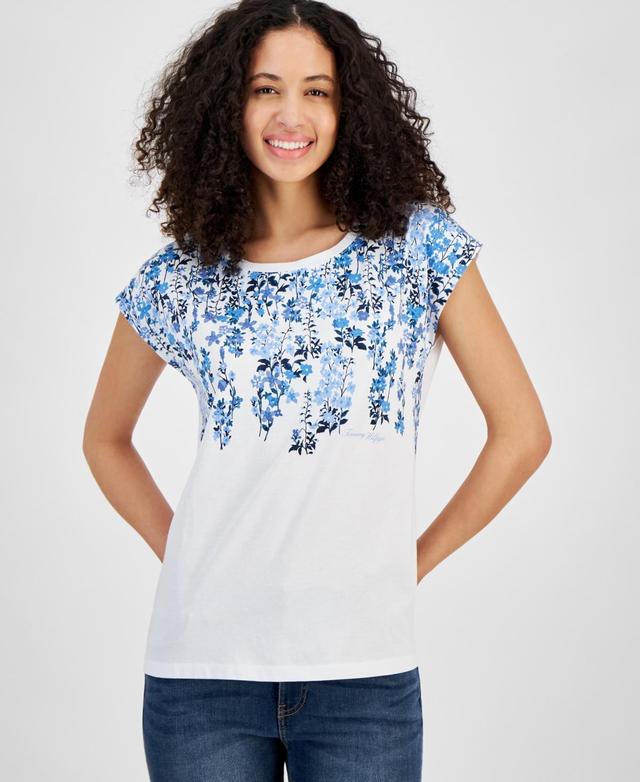 Women's Floral Print Crewneck T-Shirt Product Image