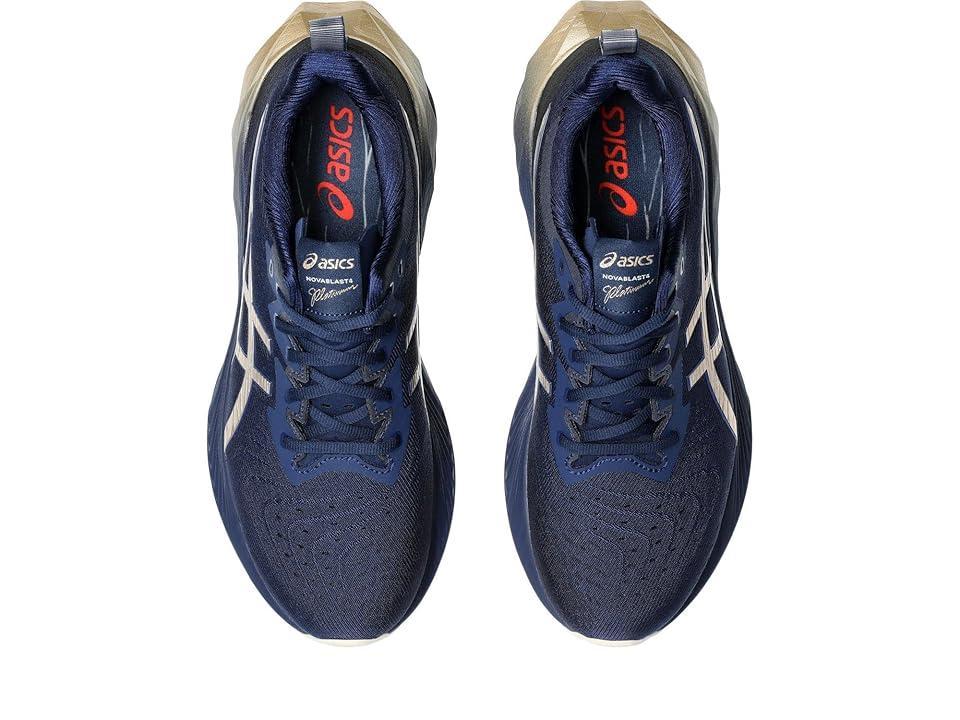 ASICS Men's Novablast 4 Platinum (Blue Expanse/Champagne) Men's Shoes Product Image