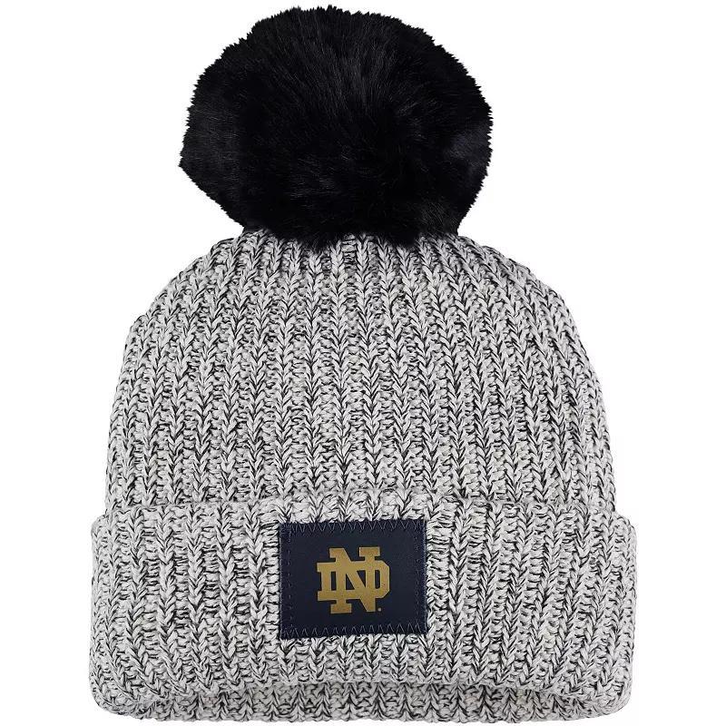 Womens Love Your Melon Gray Notre Dame Fighting Irish Cuffed Knit Hat with Pom Product Image