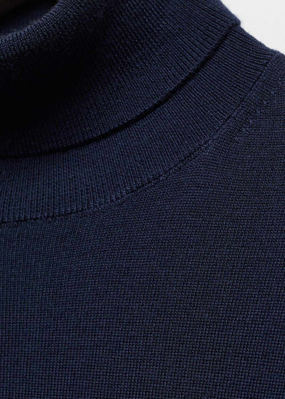 100% merino wool turtleneck sweater - Men | MANGO USA Product Image