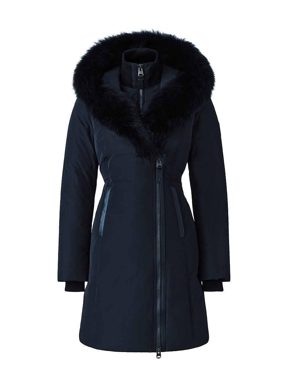 Mackage Kay Water Resistant Down Coat with Genuine Shearling Trim Product Image