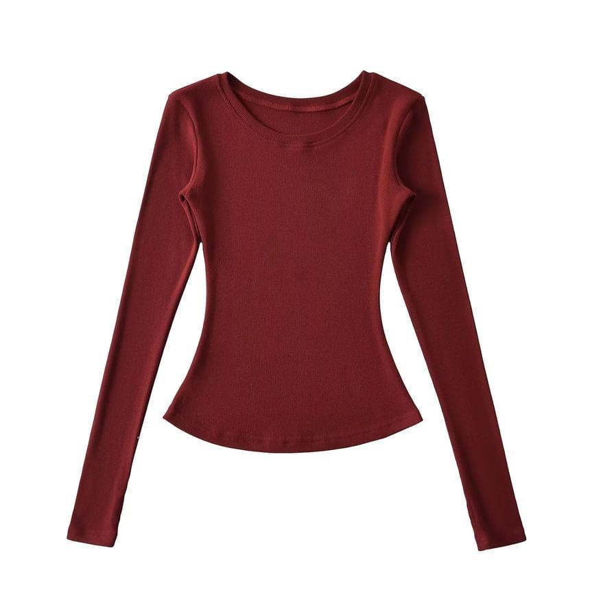 Long-Sleeve Crewneck Plain Tee product image