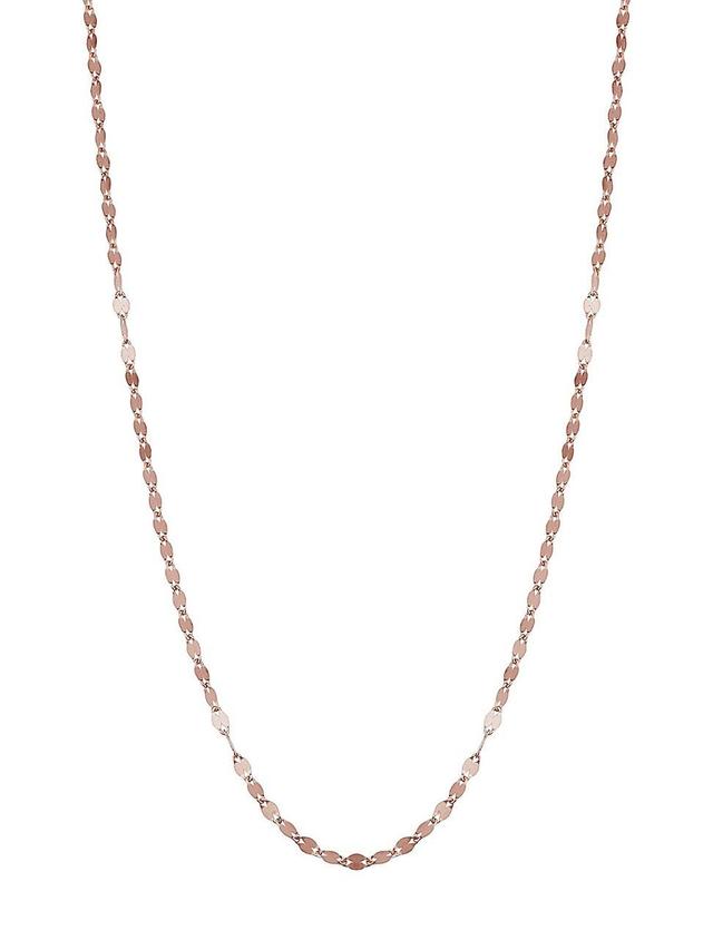 Womens 14K Rose Solid Gold Cabaret Chain Necklace Product Image