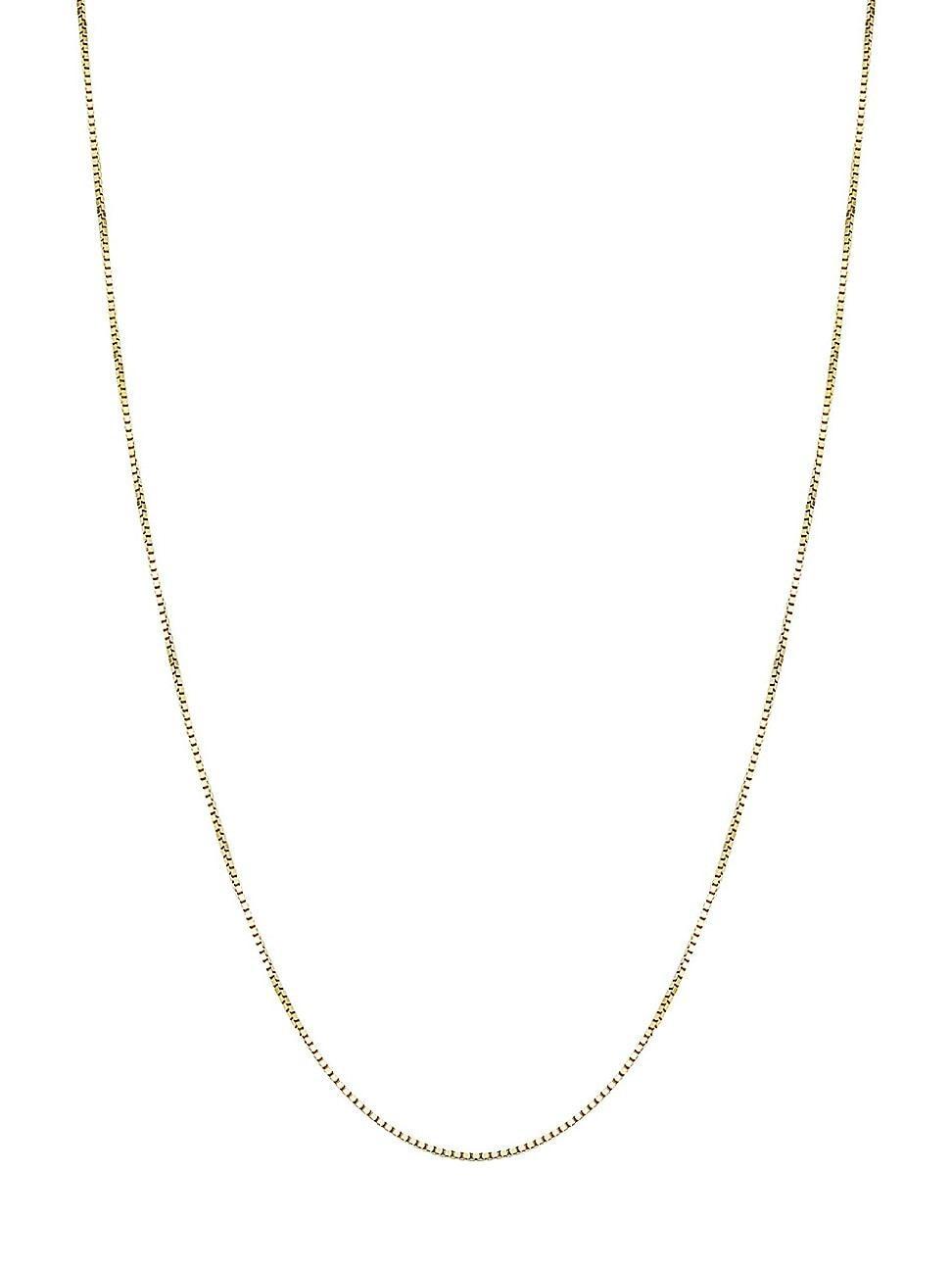 Womens 18K Yellow Solid Gold Bodega Box Chain Product Image