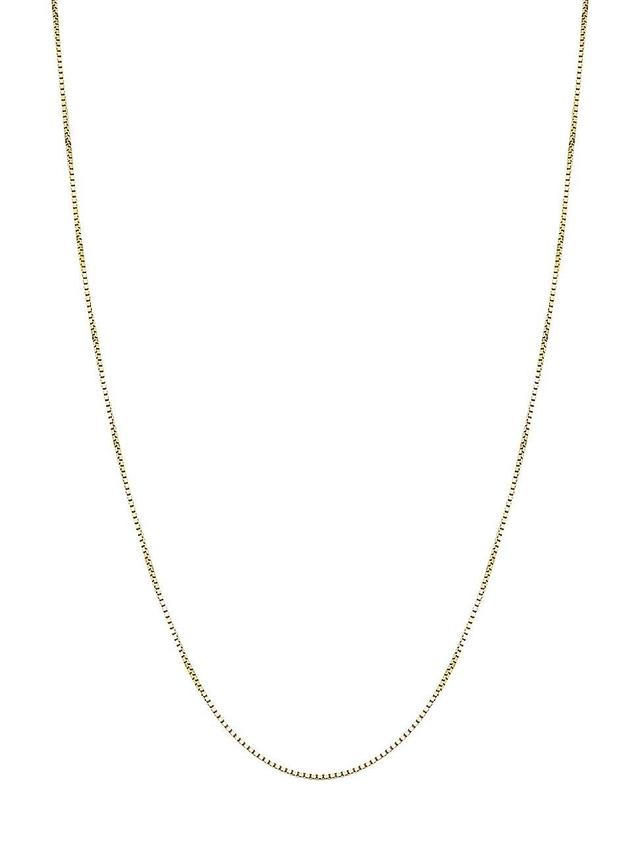 Womens 18K Yellow Solid Gold Bodega Box Chain Product Image