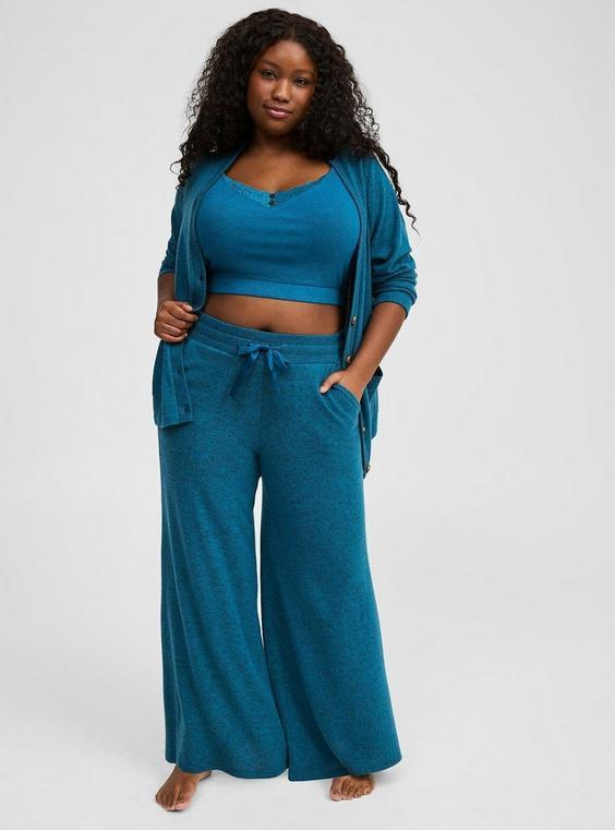 Plush Wide Leg Lounge Pant Product Image