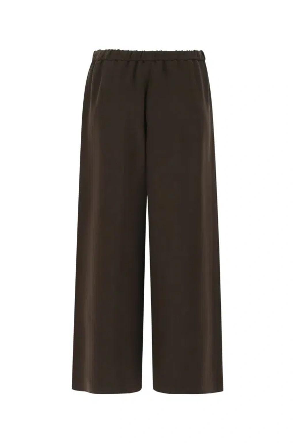 Silk Crepe Wide-leg Culotte In Brown Product Image