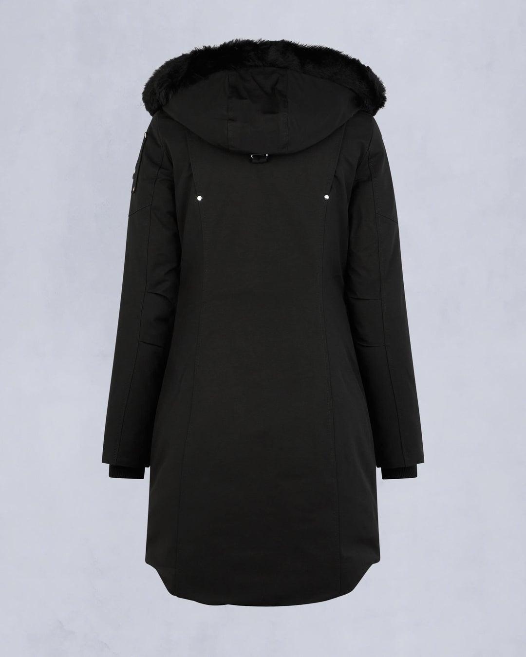 Moose Knuckles Womens Stirling Parka LDS in Black with Black Shearling Female Product Image