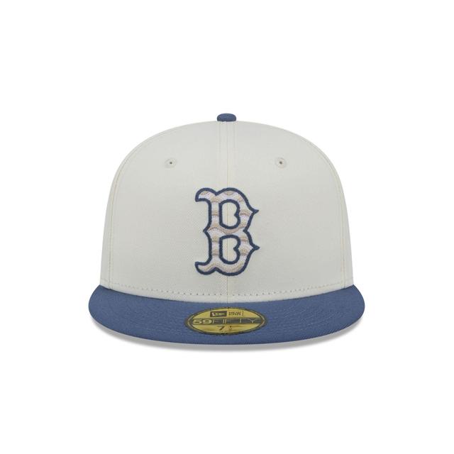 Boston Red Sox Wavy Chainstitch 59FIFTY Fitted Hat Male Product Image