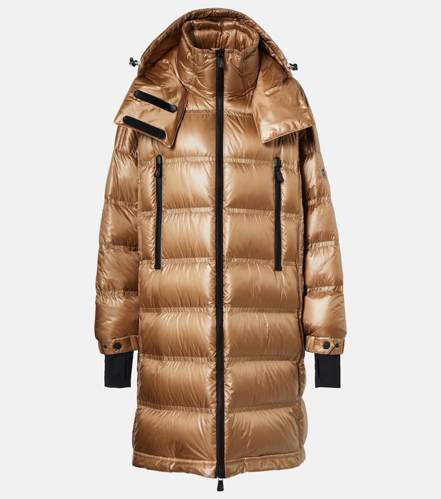 MONCLER Doudoune Longue Rochelairs In Beige Product Image