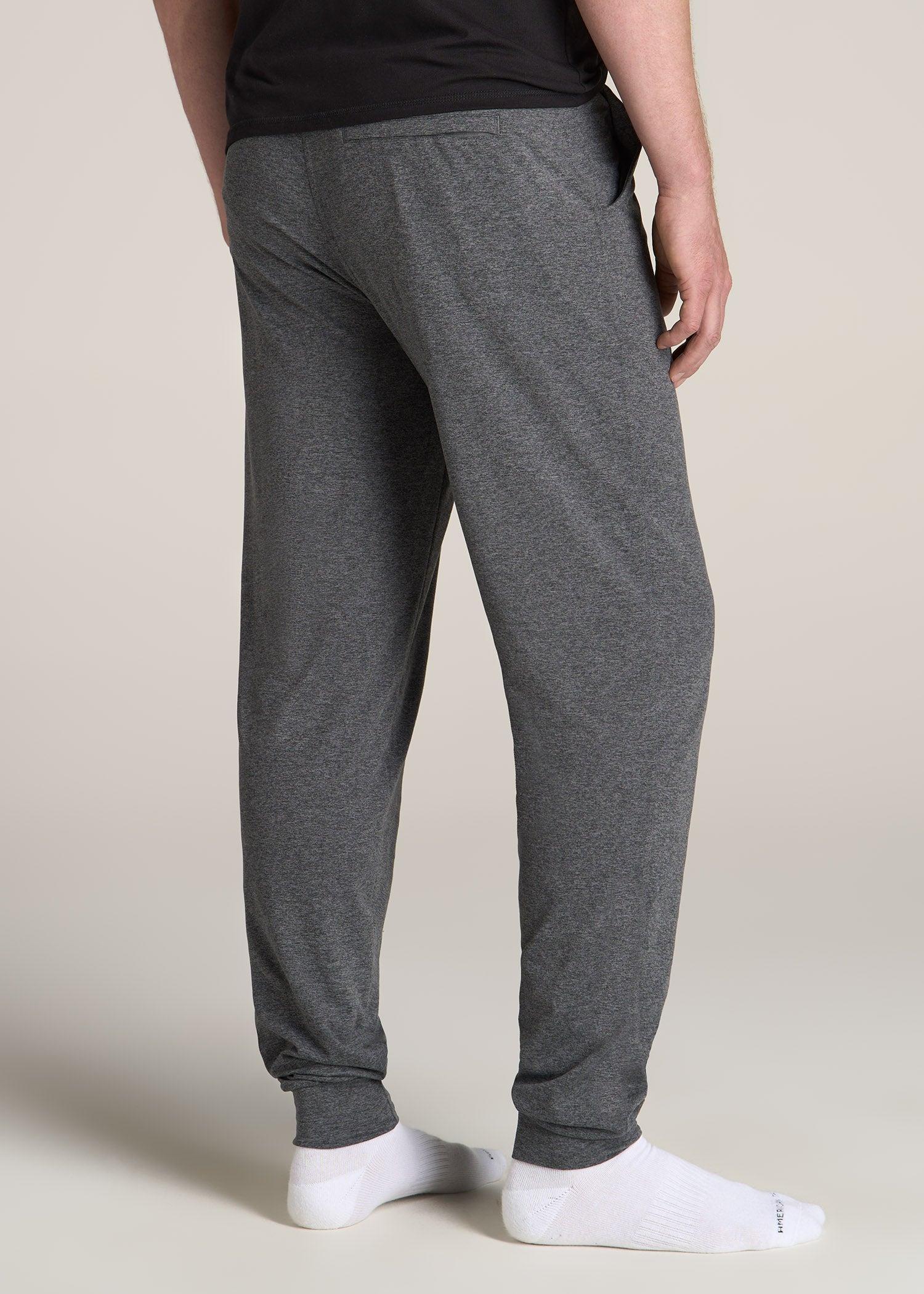 Weekender Stretch Lounge Joggers for Tall Men in Charcoal Mix Male Product Image