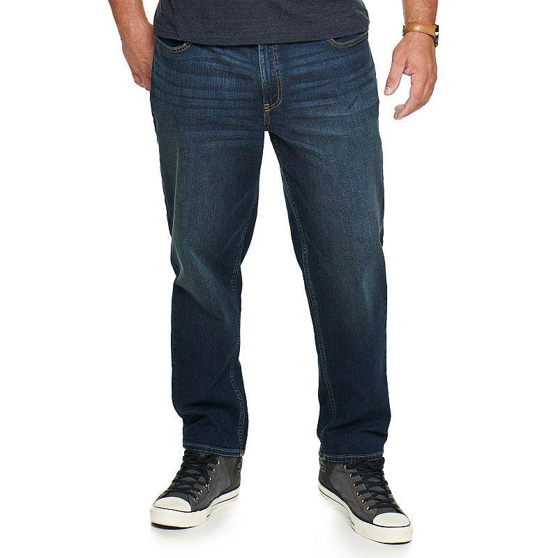 Big & Tall Sonoma Goods For Life Straight-Leg Flexwear Jeans, Mens Rinse Blue Product Image