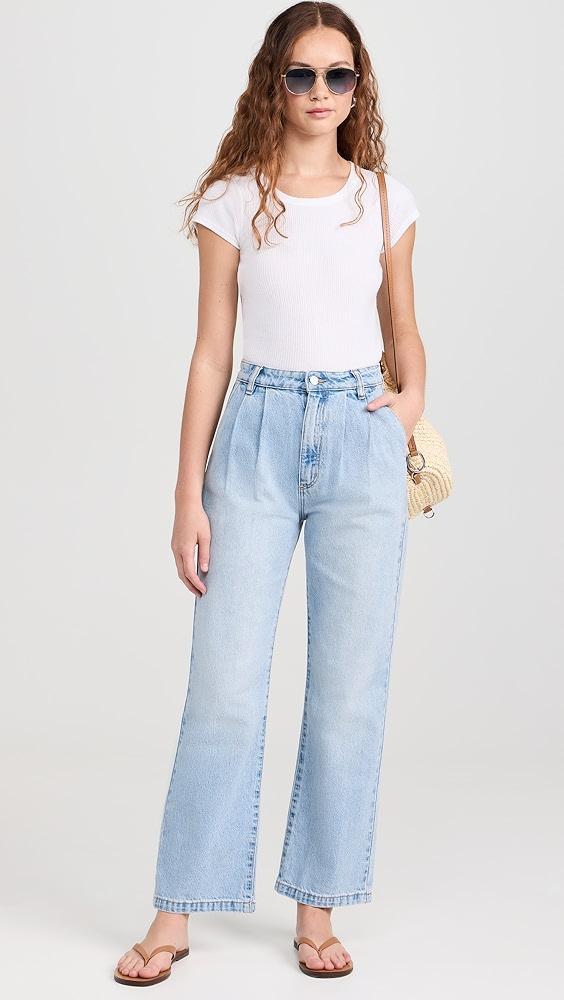 Rolla's Chloe Pleat Denim Jeans | Shopbop Product Image