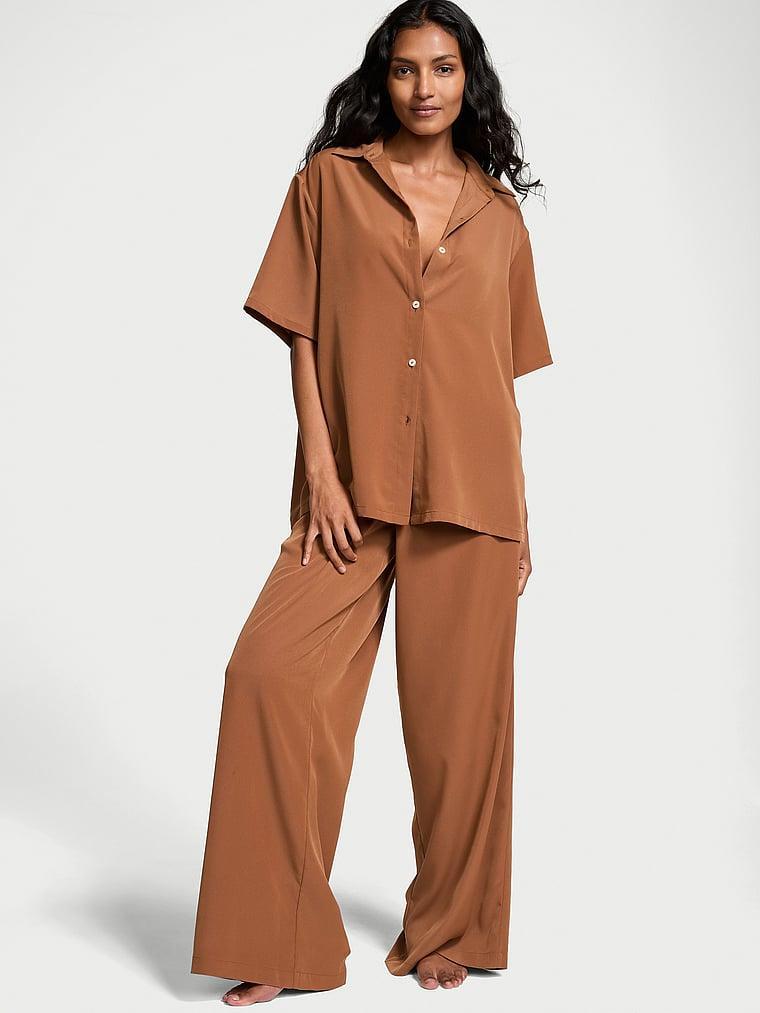 Luxe Crepe Long Pajama Set Product Image