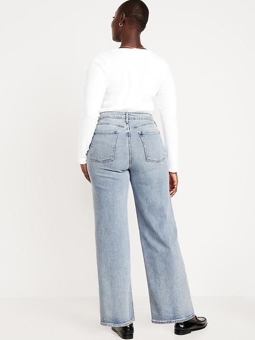 Extra High-Waisted Sky-Hi Wide-Leg Jeans product image