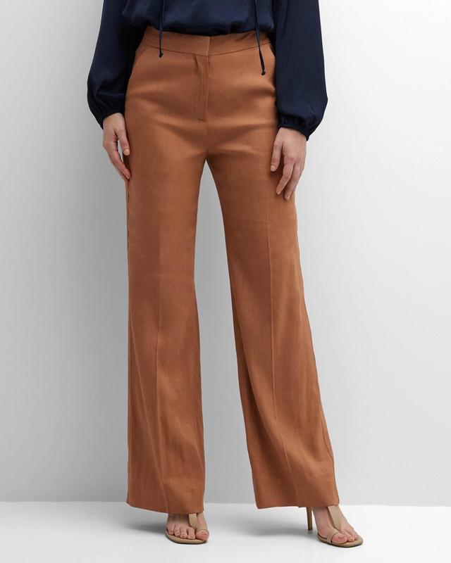 Oona Wide-Leg Linen-Blend Pants Product Image