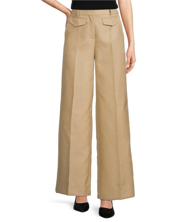 BOSS by Hugo Boss Tafeli Woven High Rise Wide Leg Relaxed Fit Trouser Pants Product Image