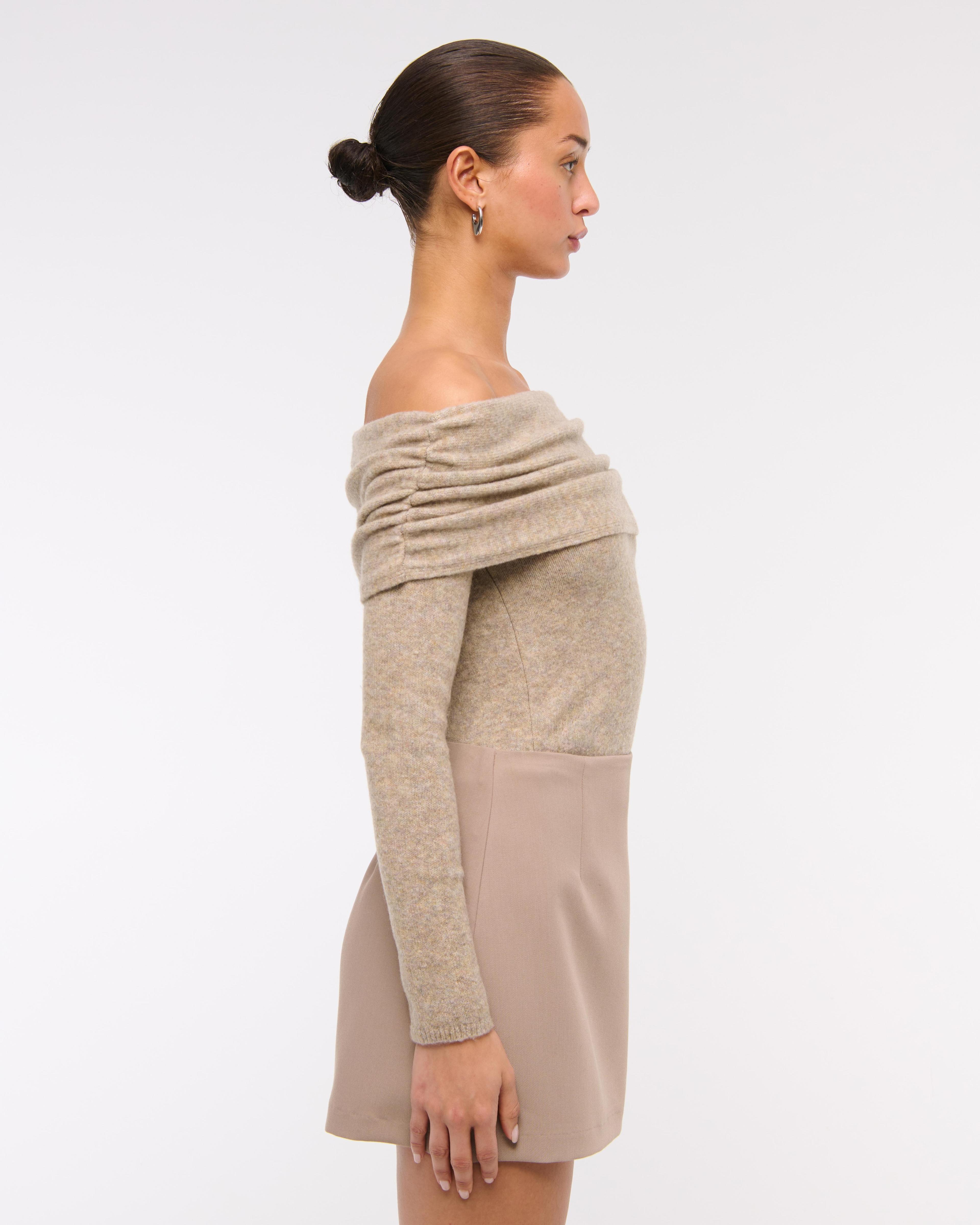 Foldover Off-The-Shoulder Sweater Product Image