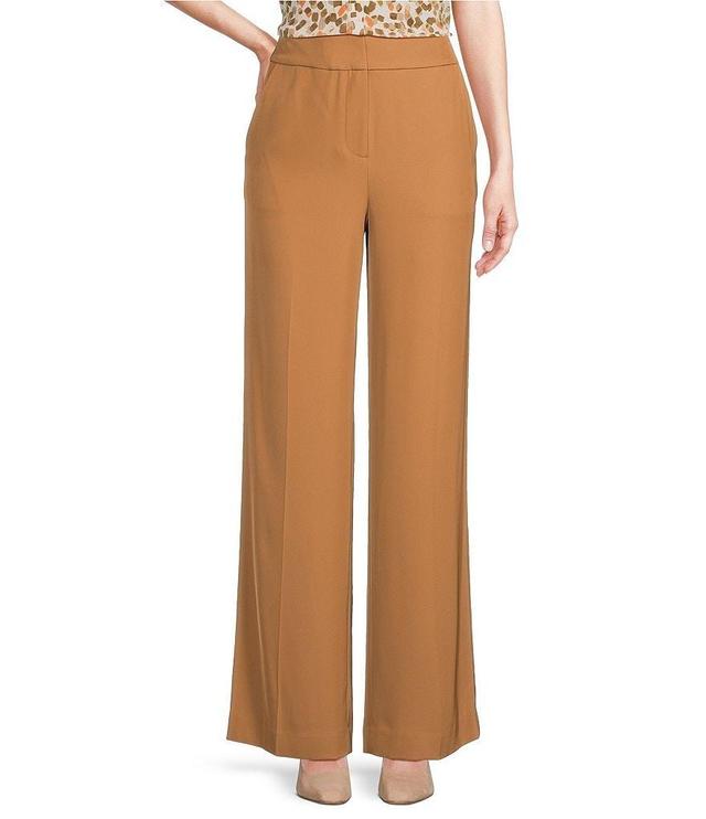 Calvin Klein Stretch High Waisted Coordinating Wide Leg Pants Product Image