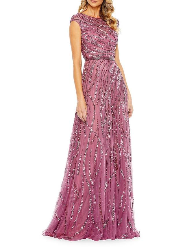 Mac Duggal Sequin A-Line Gown Product Image