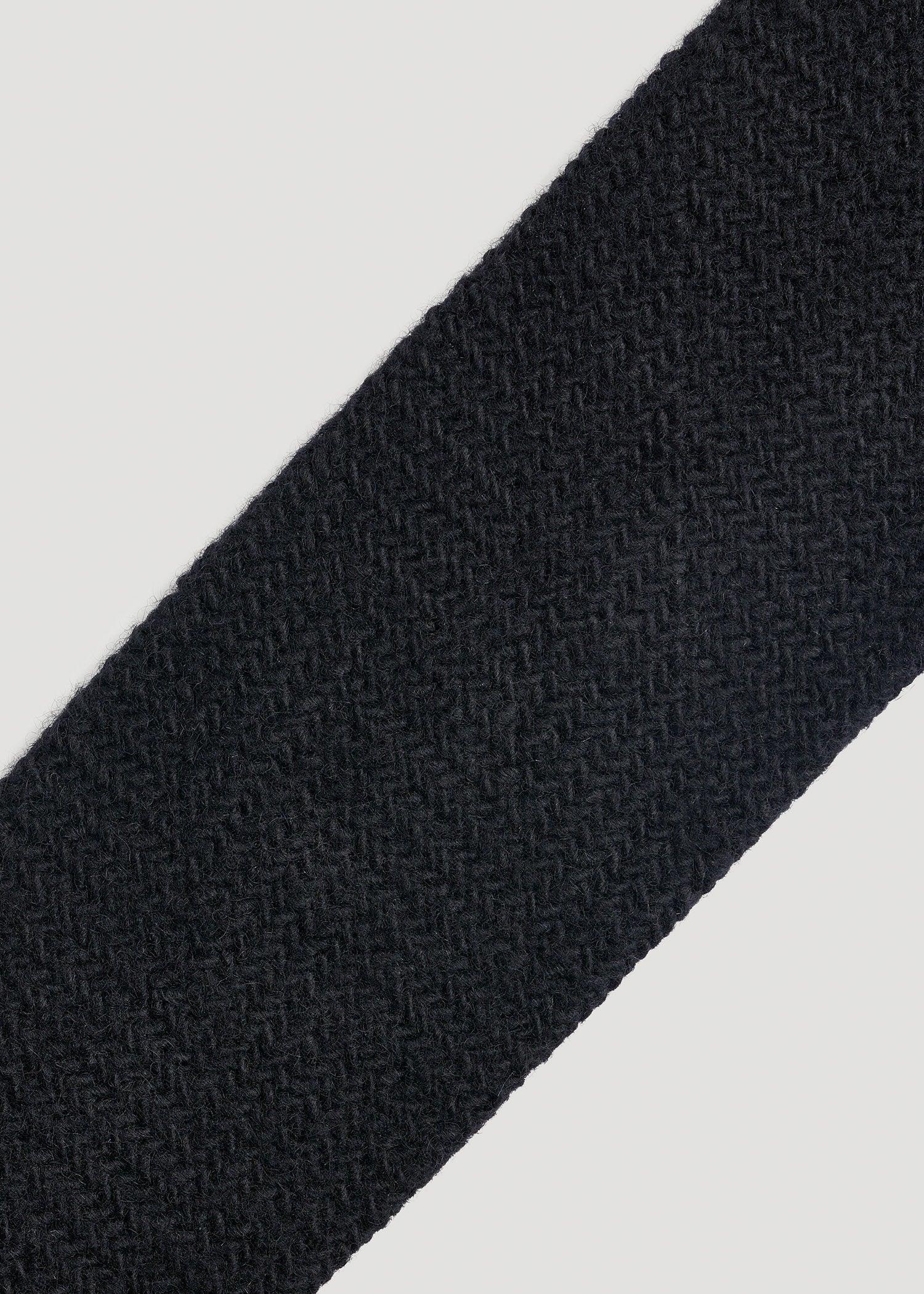 Wool Tie for Tall Men in Black Male Product Image