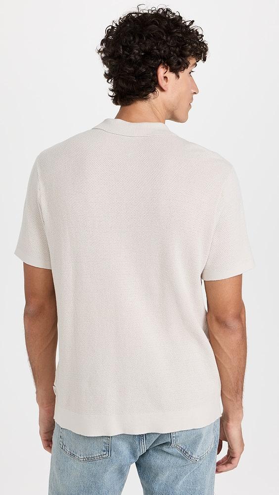 Onia Cotton Textured Knit Polo | Shopbop Product Image