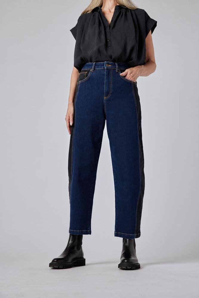 The Winning Combo Denim Barrel Leg Pant Product Image