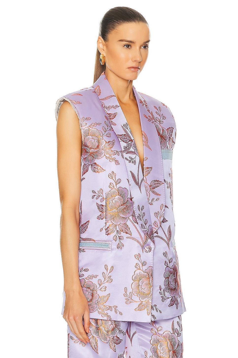 Etro Floral Vest in Lavender Product Image