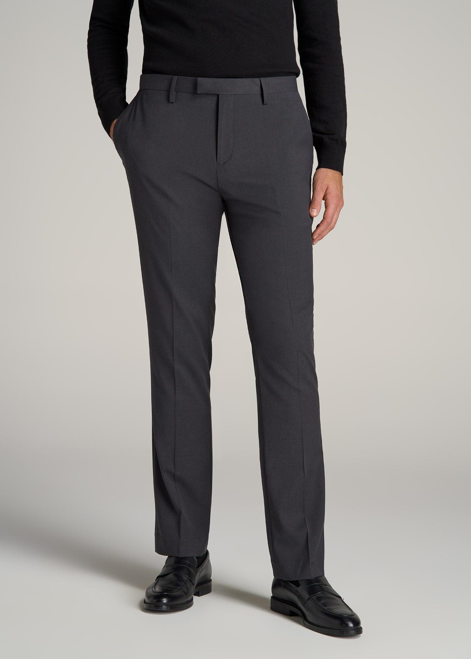 Suit Trousers for Tall Men in Mid Grey Male Product Image